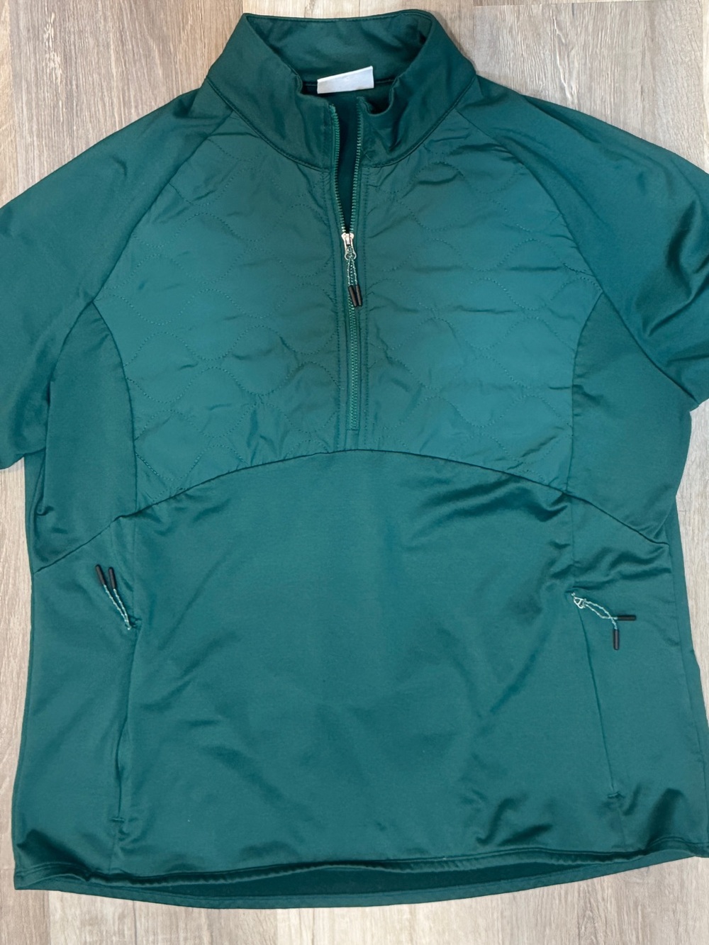 Asics Men's Dark Green Half-Zip Performance Jacket